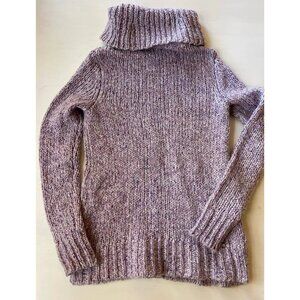 Talbots Turtleneck Sweater PETITE Medium Wool Silk Mohair Lilac Lavendar Confett